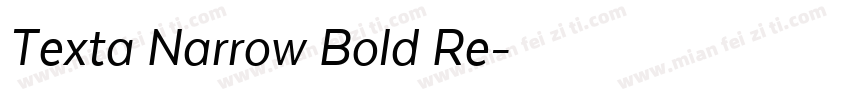 Texta Narrow Bold Re字体转换